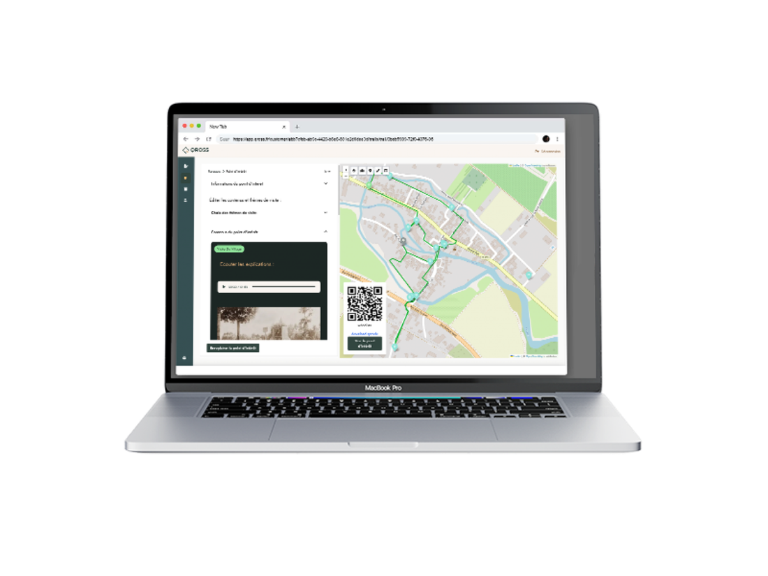 La plateforme QRoss sur un ordinateur portable
